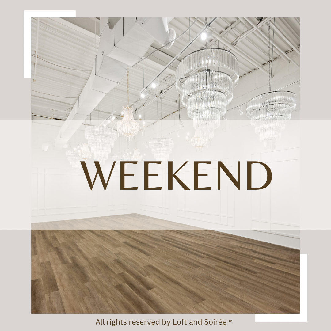 Event Space (Weekend Hourly Rate) Loft and Soiree